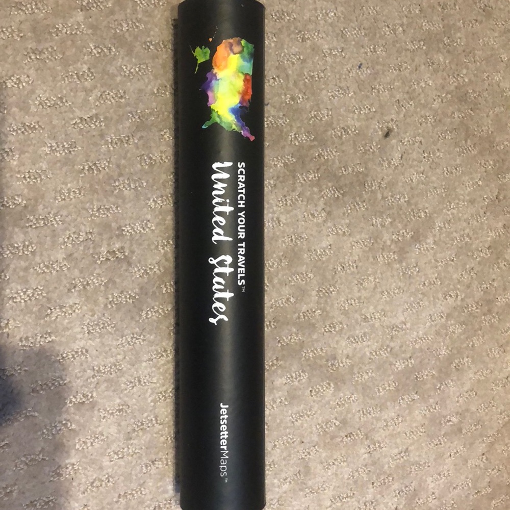 Scratch your travels US 18 x 12” map